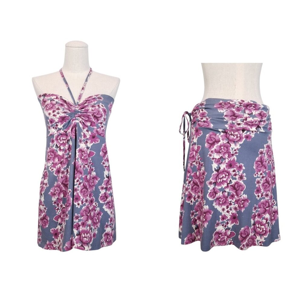 Patagonia Lithia Convertible Skirt Blue Floral Sz Small